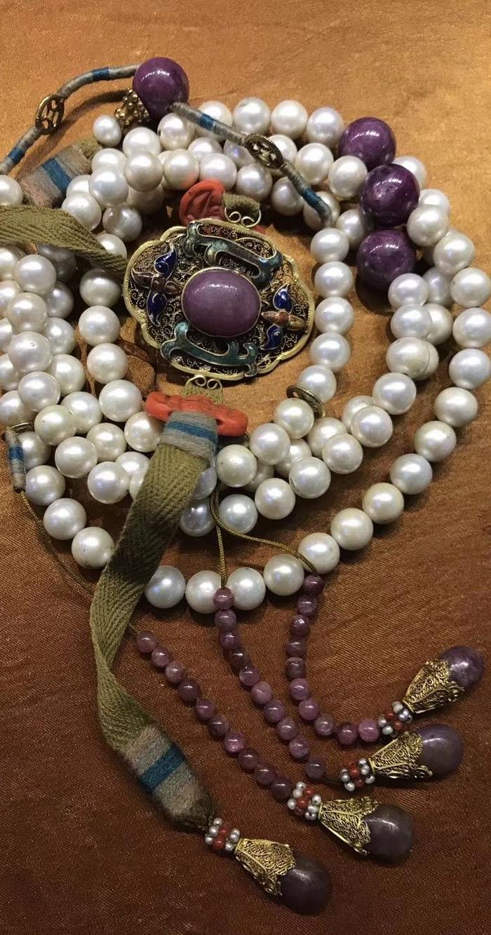 东珠珍珠红宝朝珠