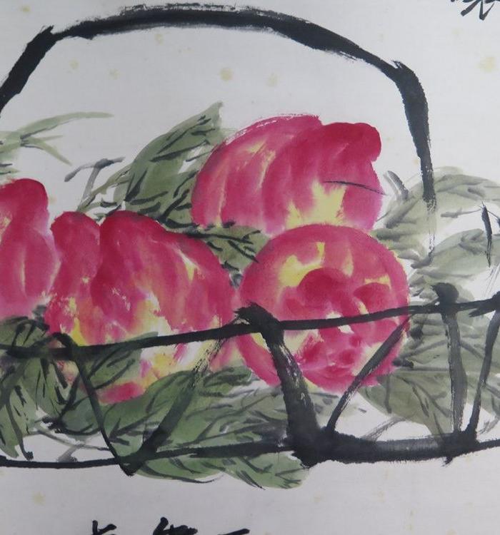 齐白石.猴子偷桃