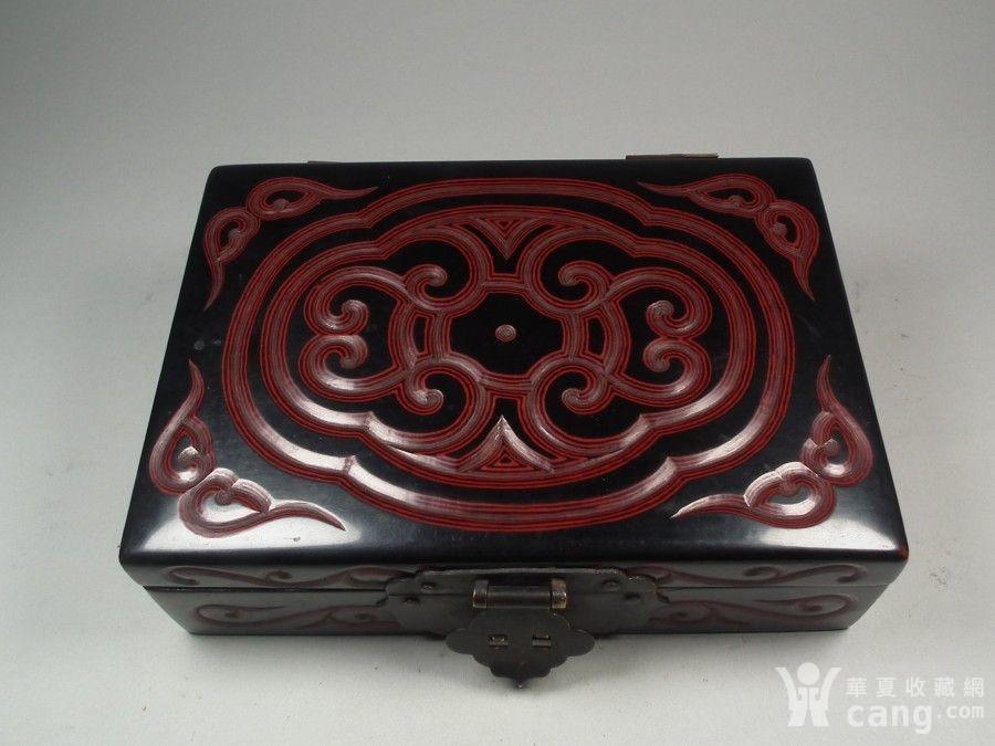 木胎漆器摹古战汉纹饰退思堂制款大方盒