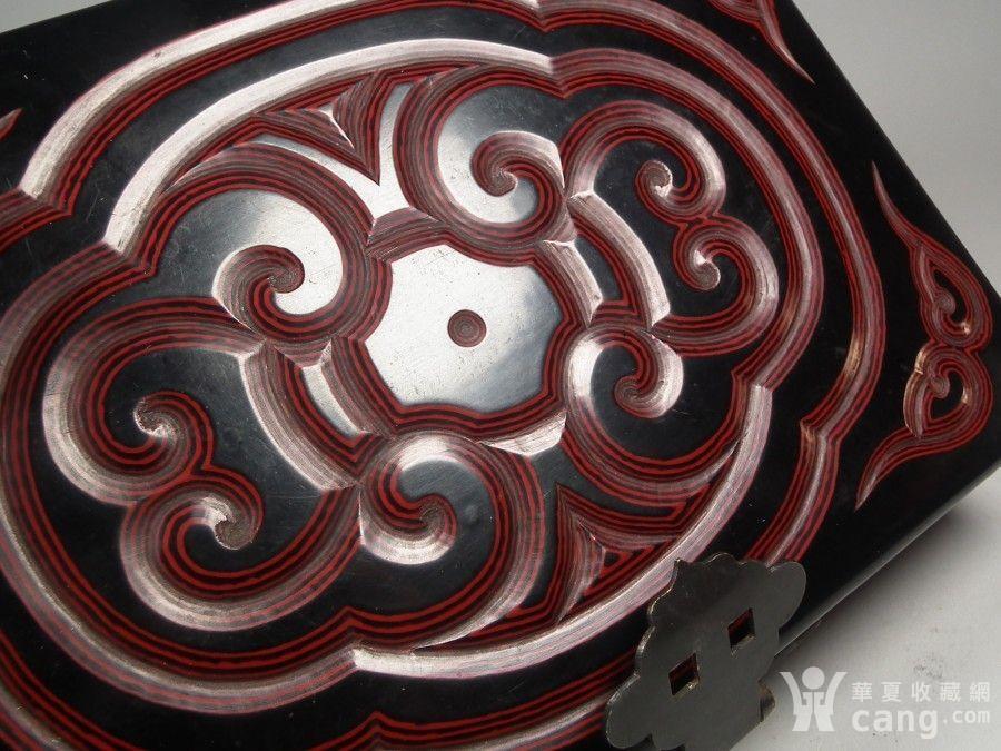 木胎漆器摹古战汉纹饰退思堂制款大方盒