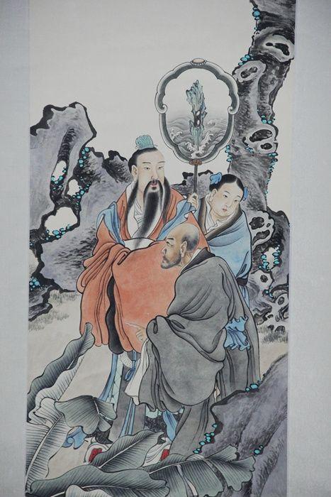 黄山寿人物高142宽32厘米