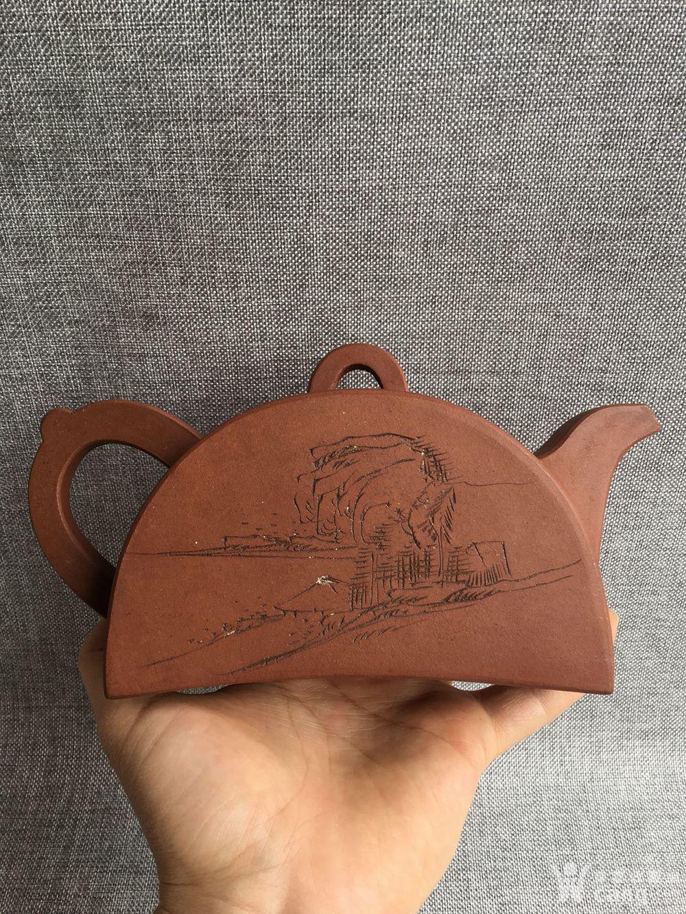 民国名家泉石刻紫砂壶