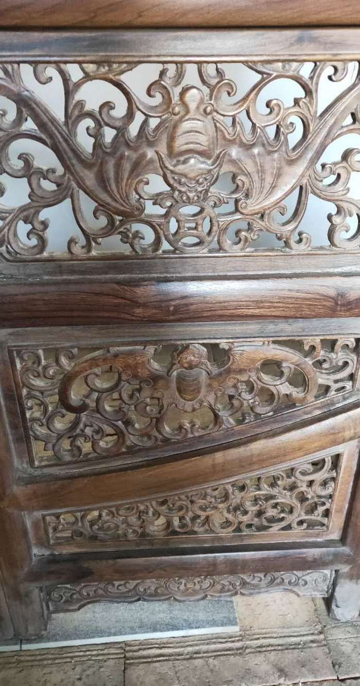 古董古玩老木器 清代海南黄花梨地镜屏风