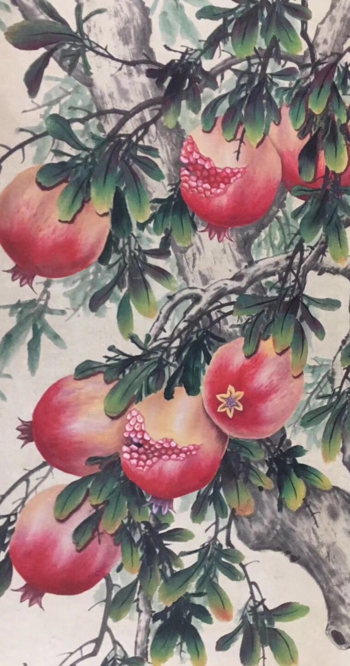 齐白石 多子多福 纸本 立轴 四尺整张_地摊交易_华夏收藏网