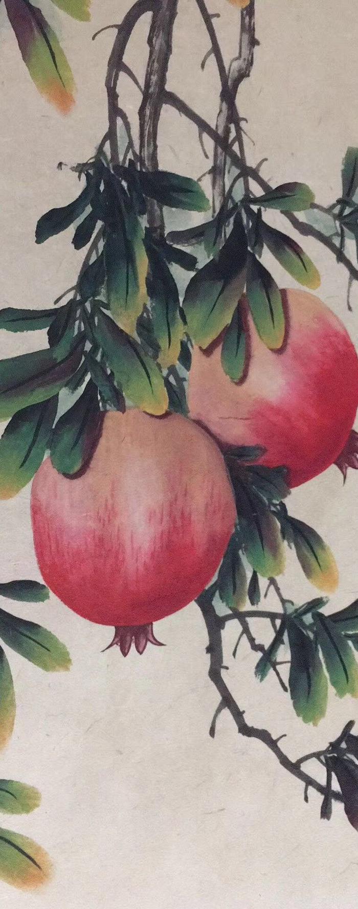 齐白石 多子多福 纸本 立轴 四尺整张