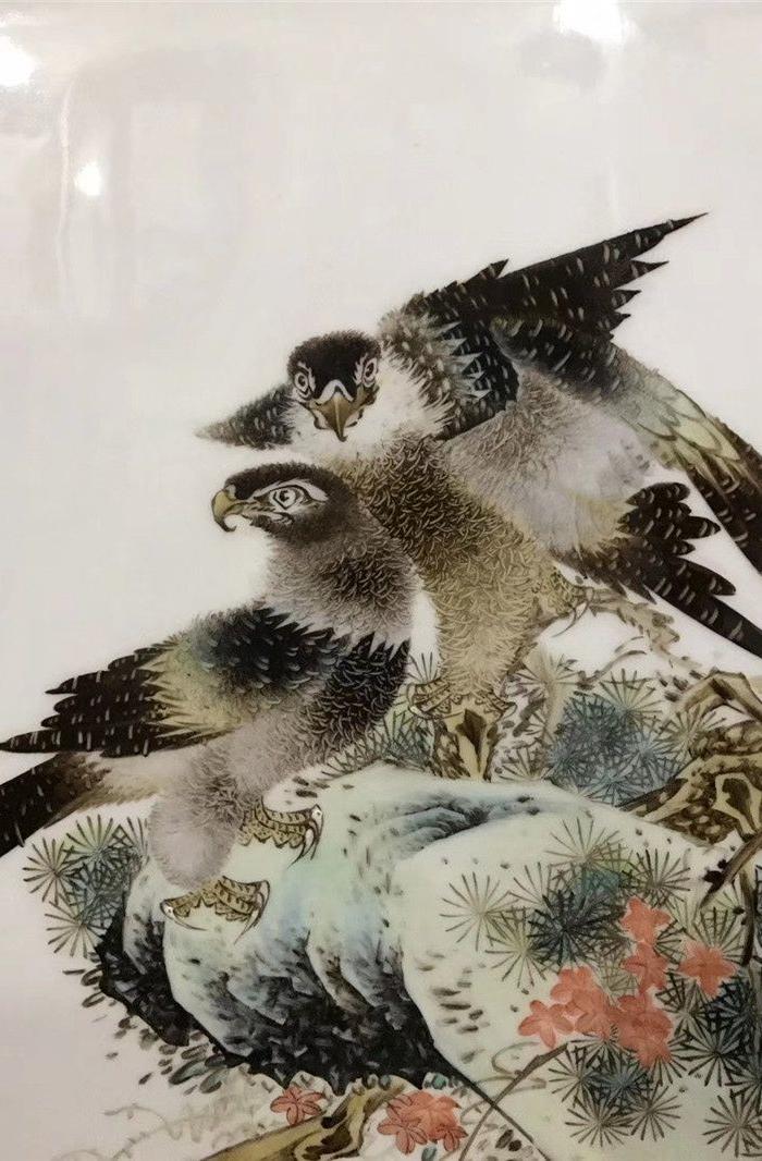 珠山八友 毕伯涛 瓷板画