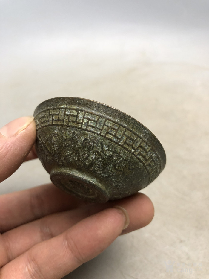 寿字龙纹铜碗a2089