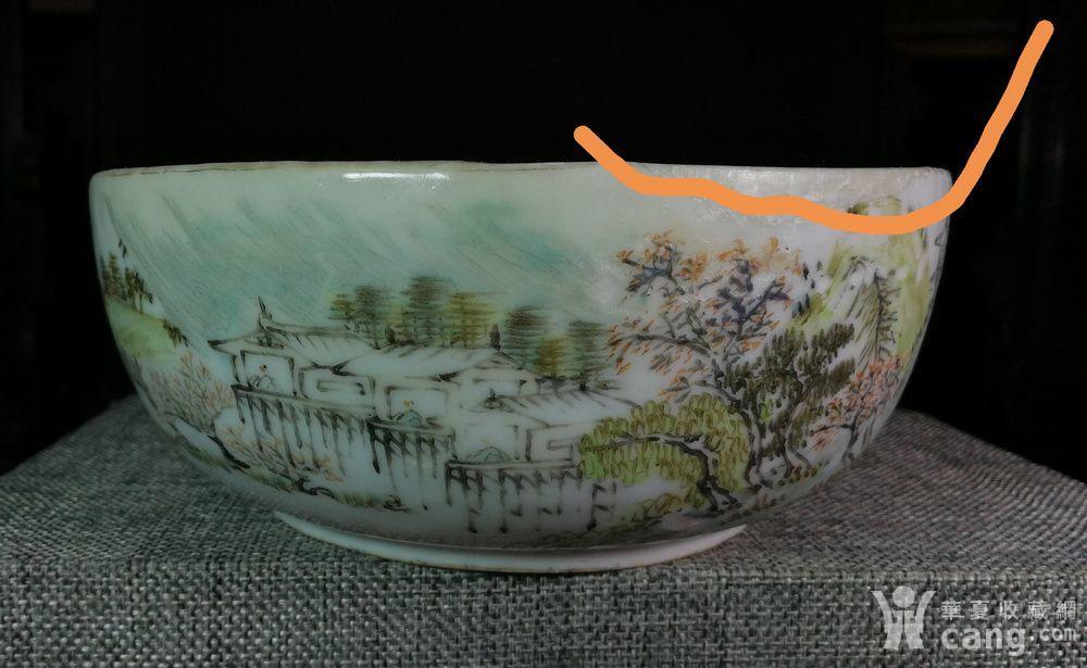 早期浅绛大家王昭明 厚重山水太极洗