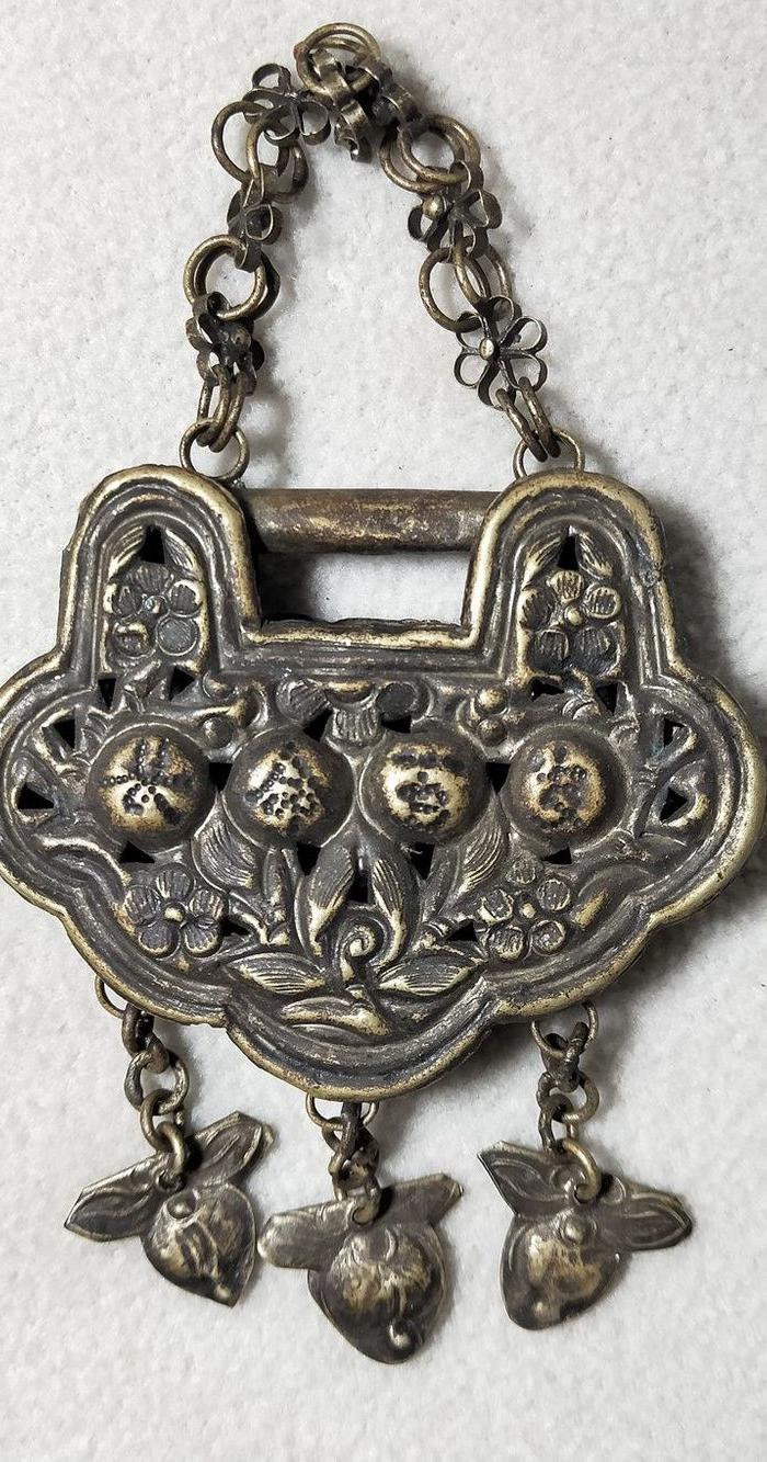 清代 长命百岁 铜锁