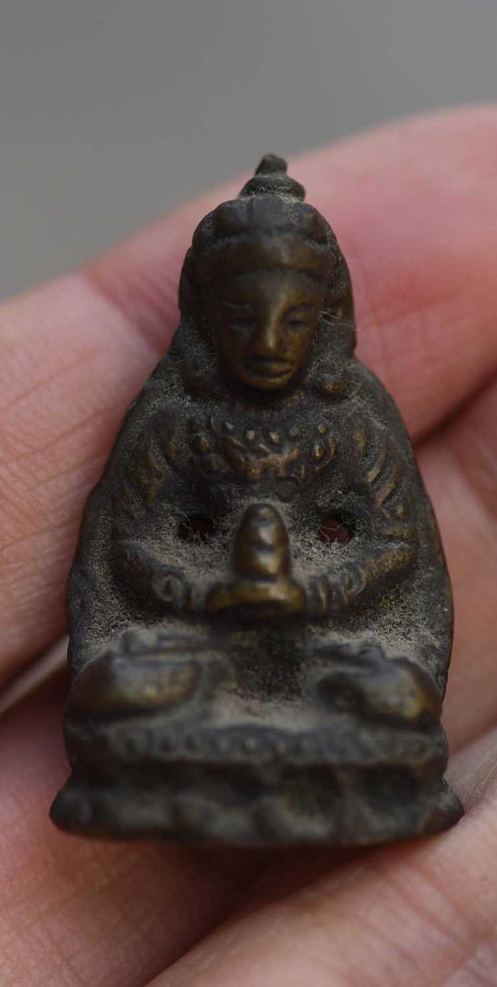 清代精致小铜佛 清.全品.高3.5厘米.