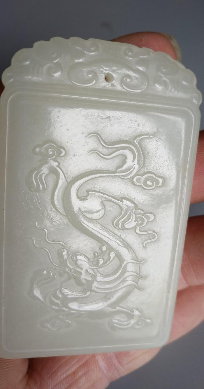 老坑玉武圣关公牌_地摊交易_华夏收藏网