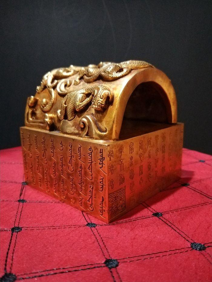 *刻字盘龙金印章_地摊交易_华夏收藏网