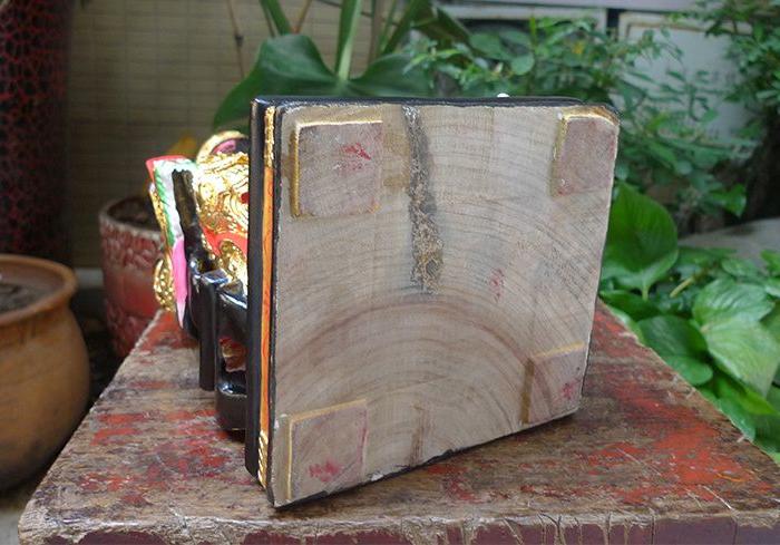 26厘米樟木雕 漆线雕 李府王爷 李府千岁