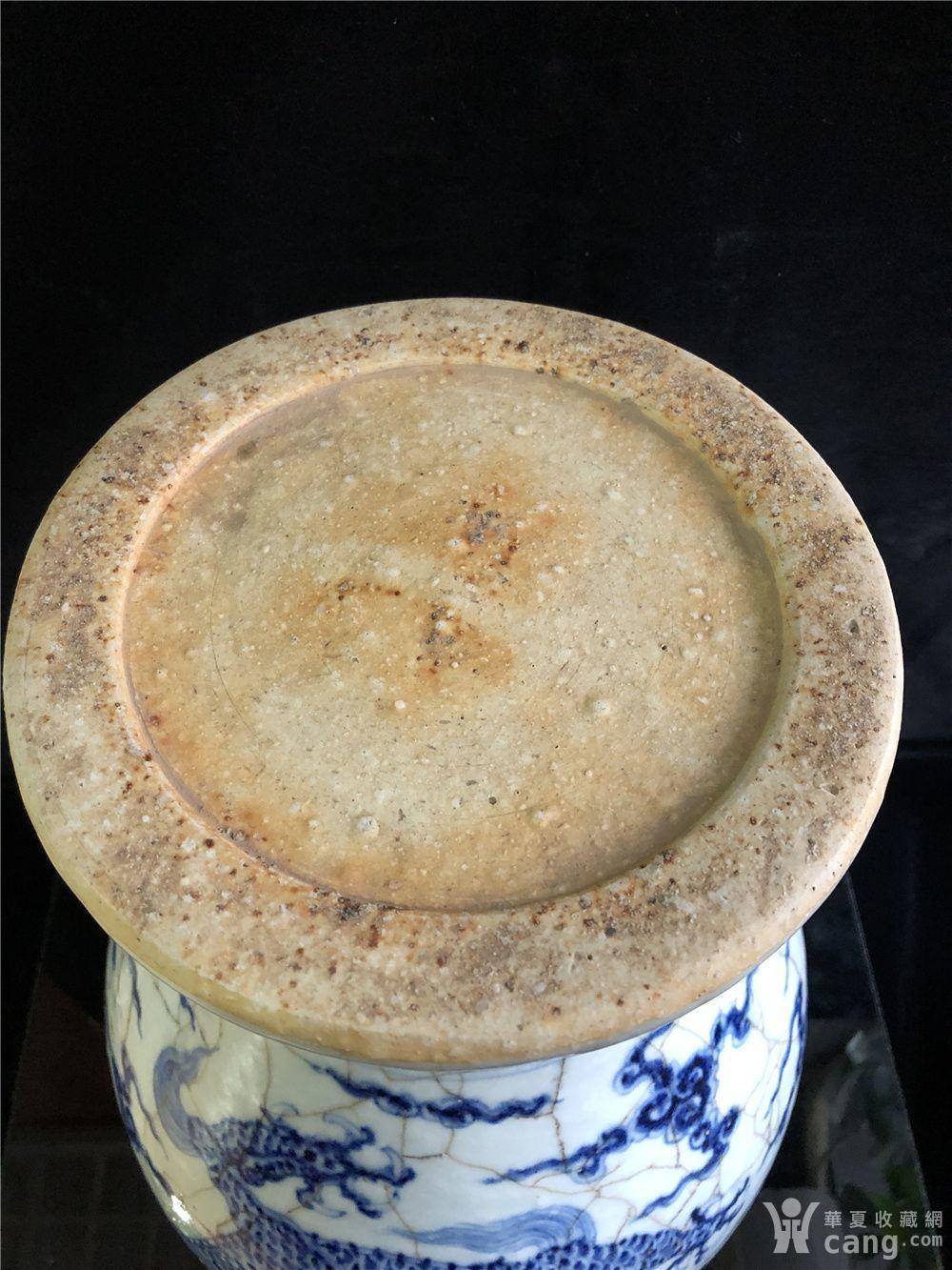 仿古工艺品 瓷器 大明宣德开片青花龙纹凤尾梅瓶