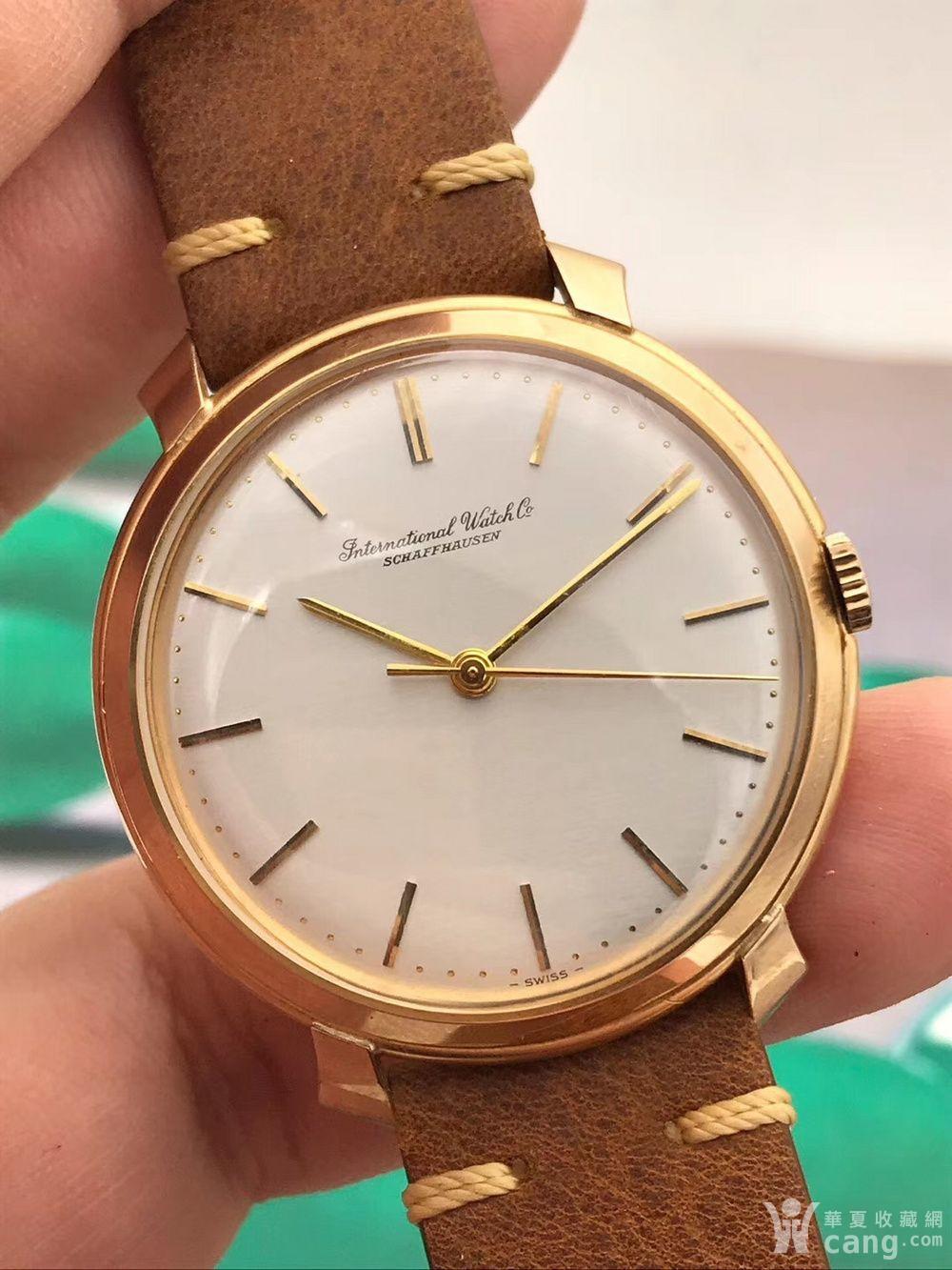 瑞士名表万国古董表 18k玫瑰金 实金鲨鱼鳍 手动机王