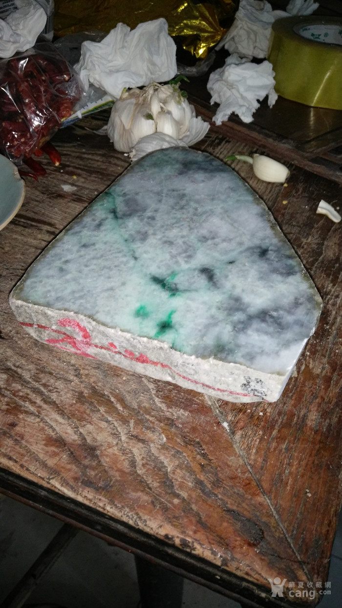 翡翠原石大料切片,完好