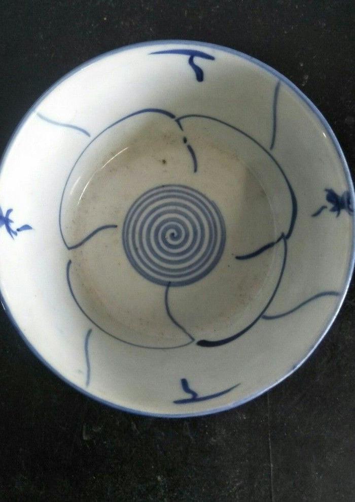 清代青花灵芝碗