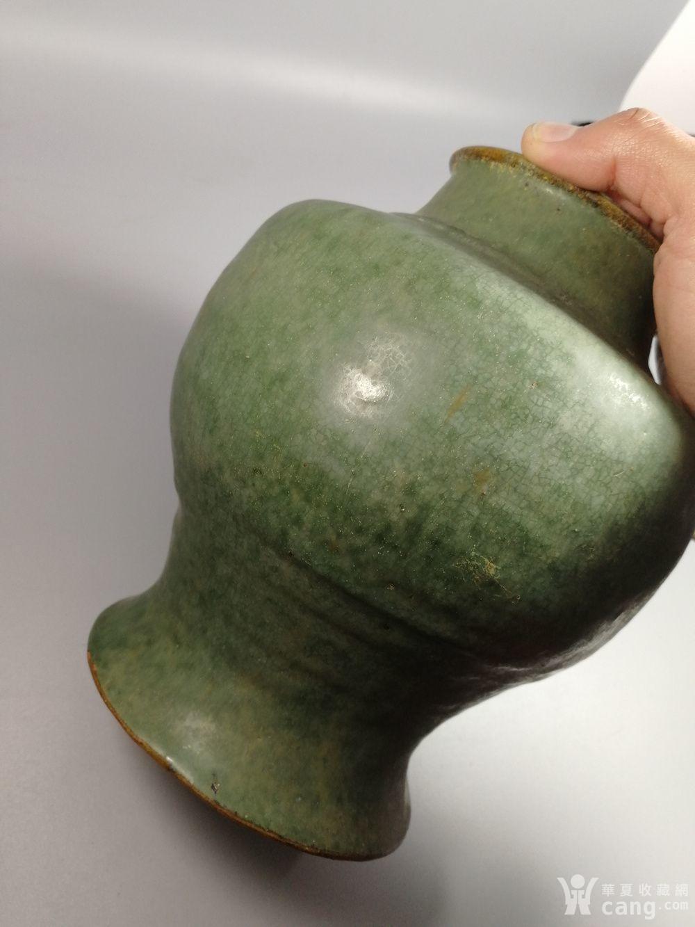 明代绿釉将军罐