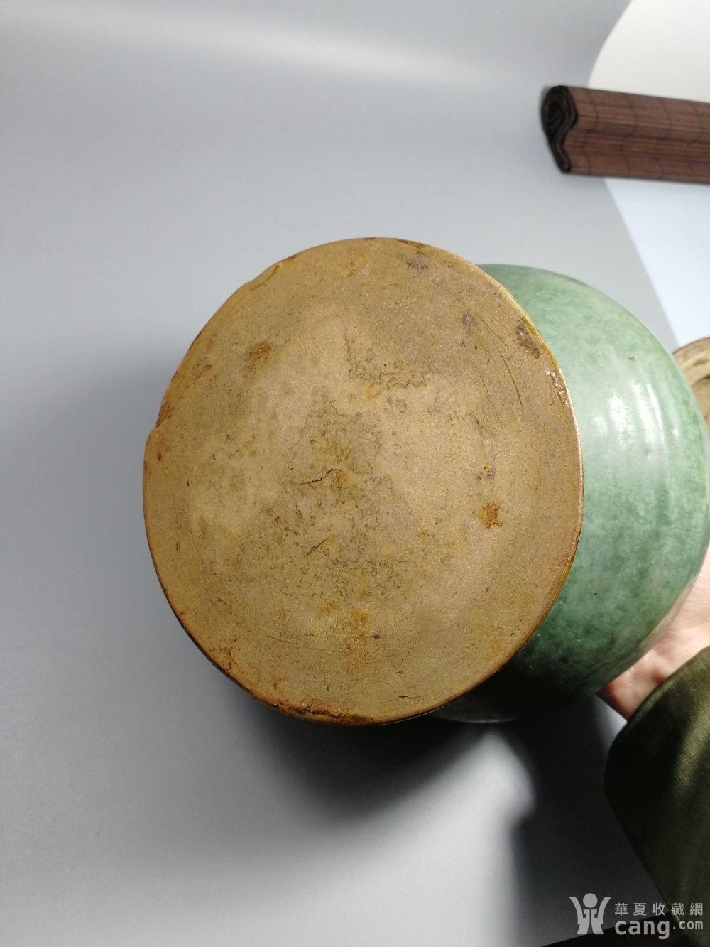 明代绿釉将军罐