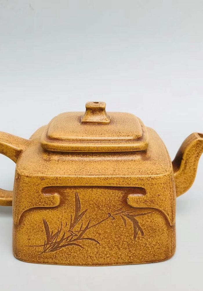 时大彬款段泥紫砂壶