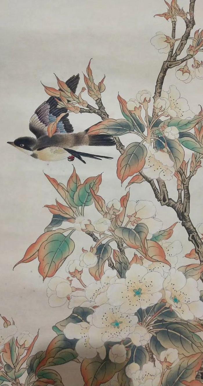 任重花鸟四条屏