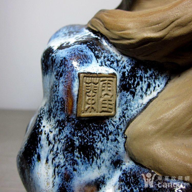 石湾陶塑高级工艺美术师霍兰 招财进宝猴子偷桃陶瓷摆件