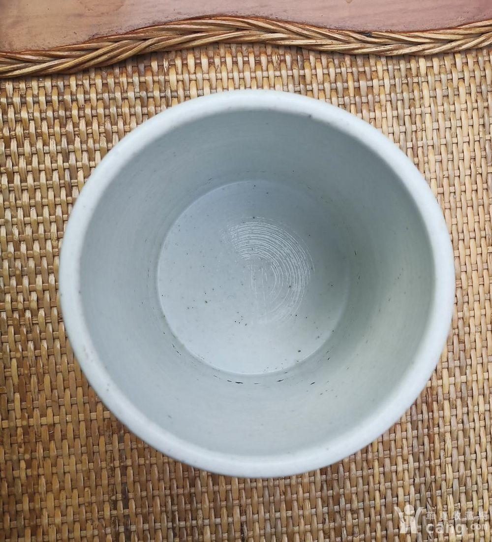 康熙翠毛蓝青花花鸟喜鹊登梅大笔筒