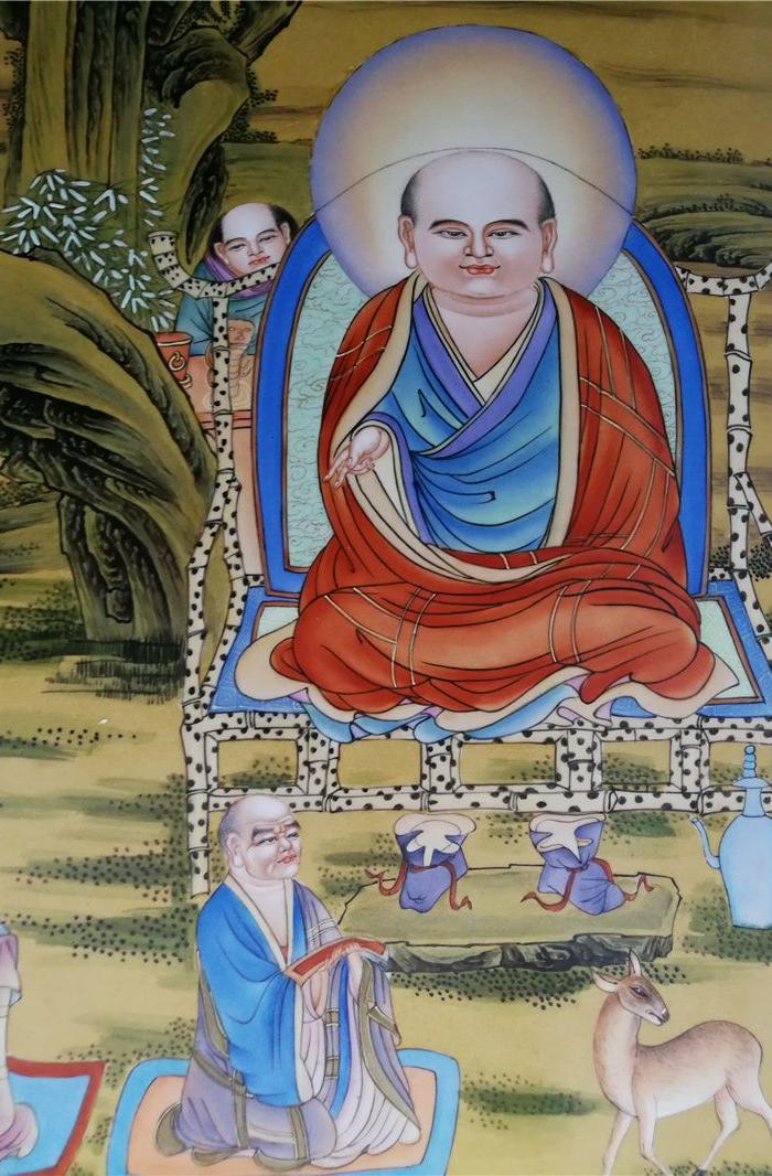 丁观鹏四大师瓷板画