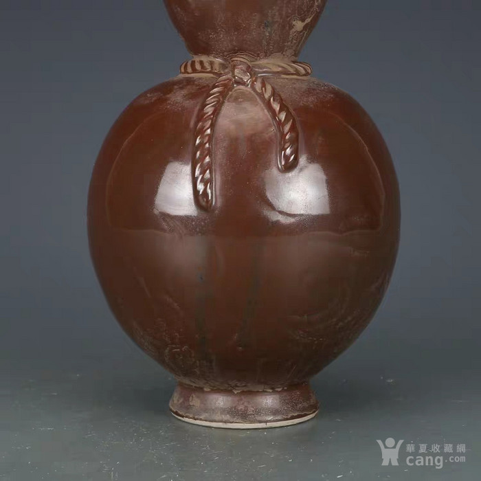 宋定窑紫金釉葫芦瓶