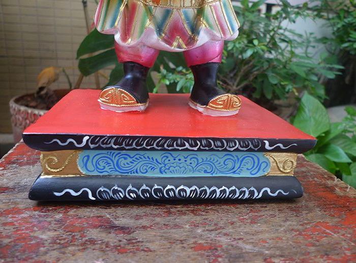 41厘米樟木雕 漆线雕 舍人公 舍人爷