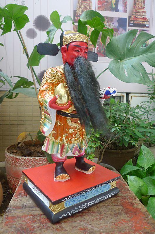 41厘米樟木雕 漆线雕 舍人公 舍人爷