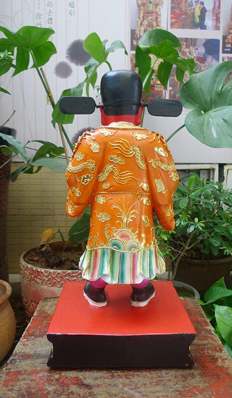 41厘米樟木雕 漆线雕 舍人公 舍人爷