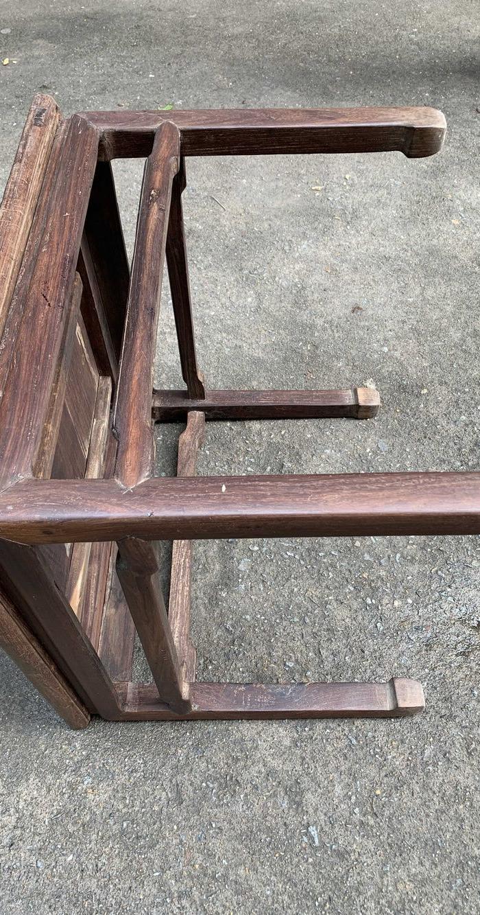 清代老红木酸枝 罗窝帐大禅凳