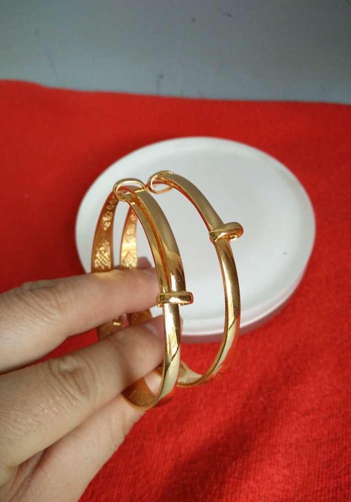 一对老金凤凰金手镯