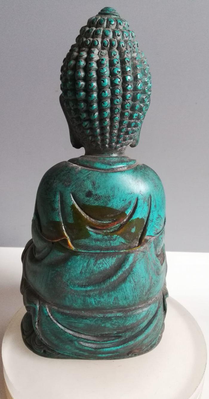 乡下收老物件绿松石佛像