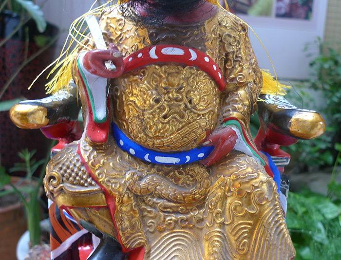 30厘米民国樟木雕 漆线雕 李府王爷 李府千岁 李王爷