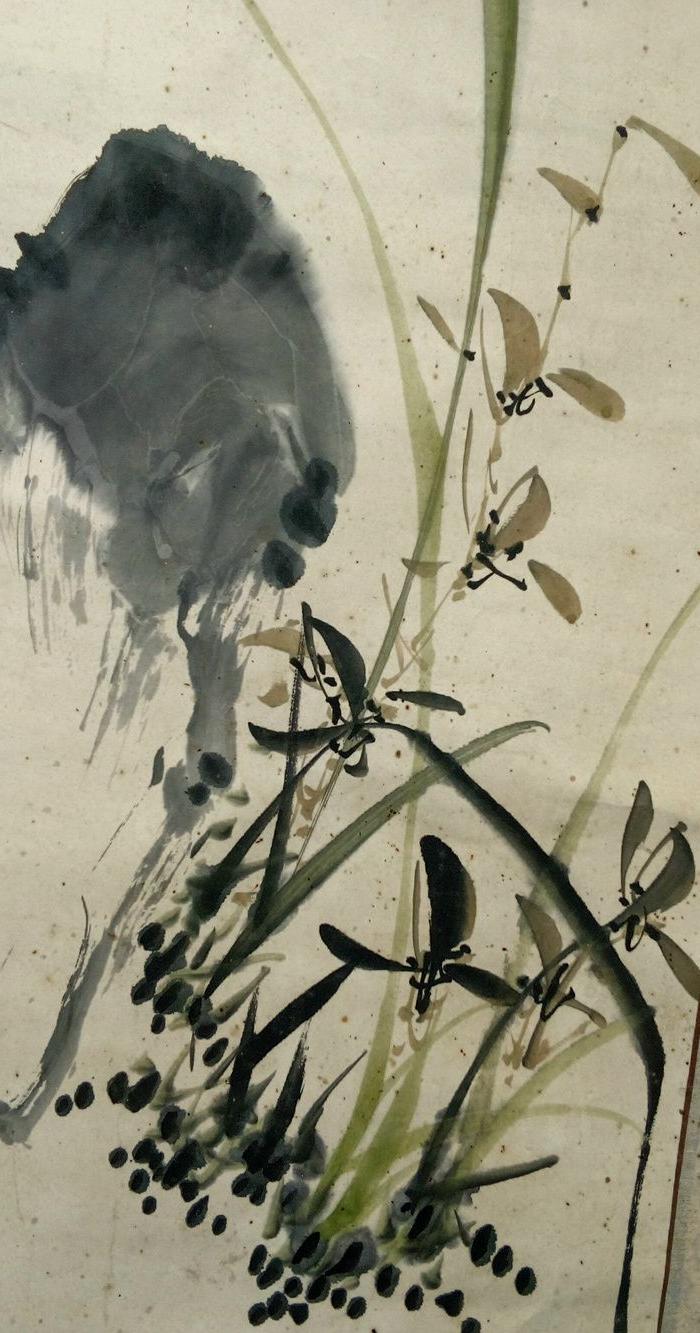 知名画家李半墨的一副兰花图_地摊交易_华夏收藏网