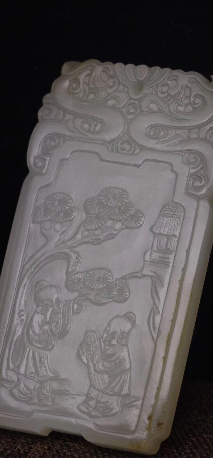 和田玉籽料 高士抚琴 文珍牌.