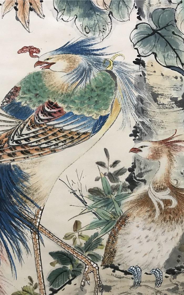 颜伯龙百鸟朝凤图