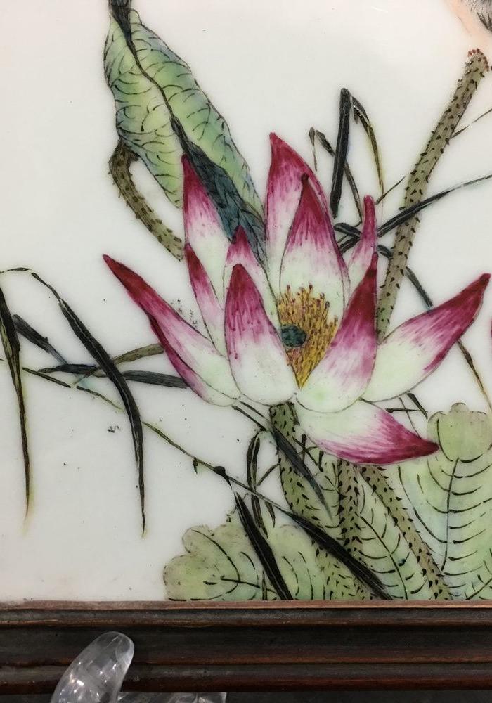 民国名家新粉彩花鸟册页板