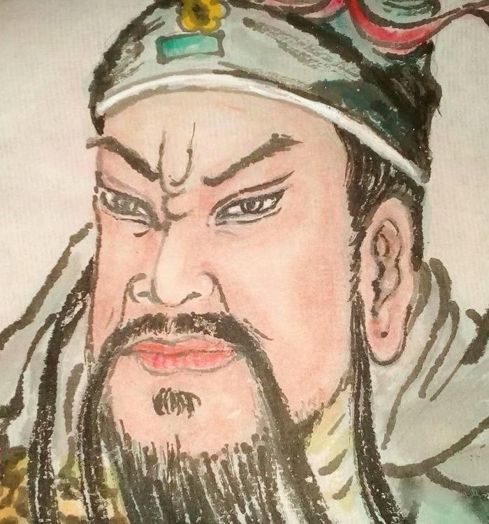 特价处理,保证纯手工绘画,人物画国画,关公骑着赤兔马,包邮