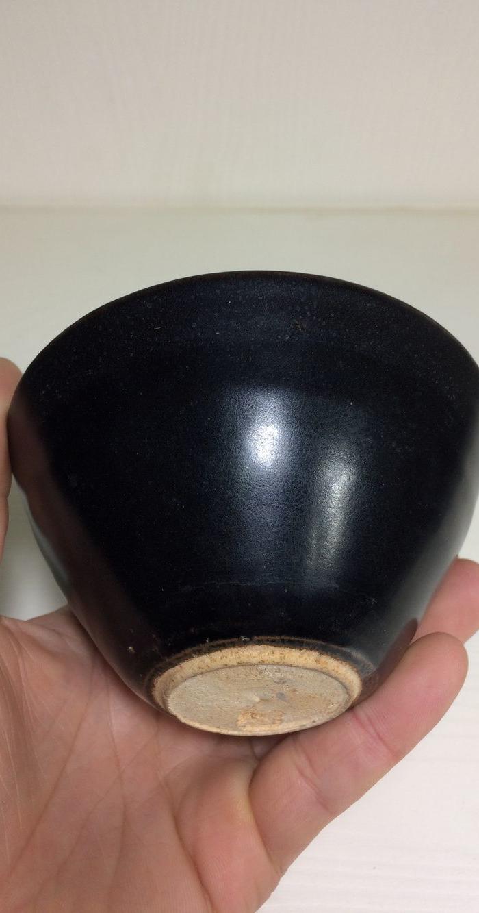老吉州窑黑釉茶盏11166