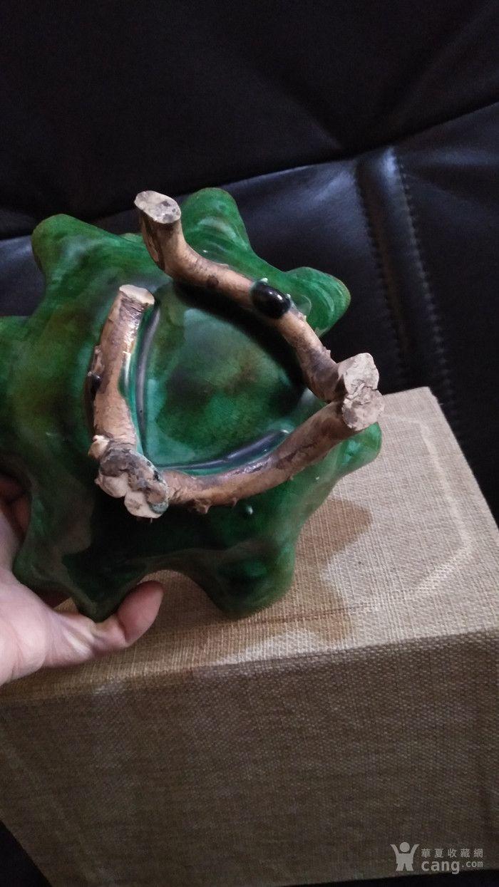 清代像生瓷荷叶洗