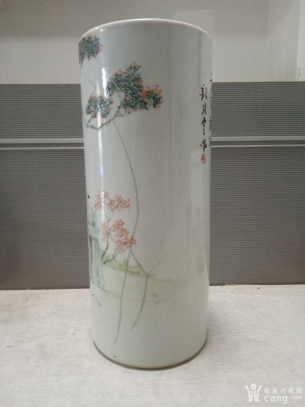 颜筱云浅绛彩帽筒