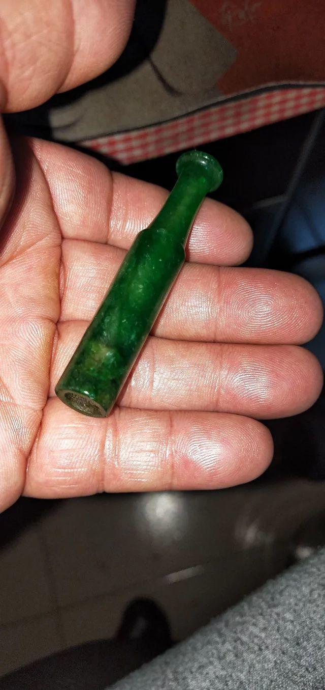 38号大开门纯天然老翡翠烟嘴7.2 1.2cm