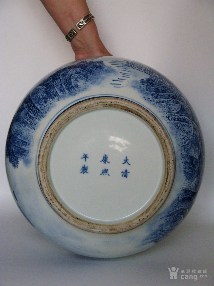 康熙官窑青花鹿耳尊