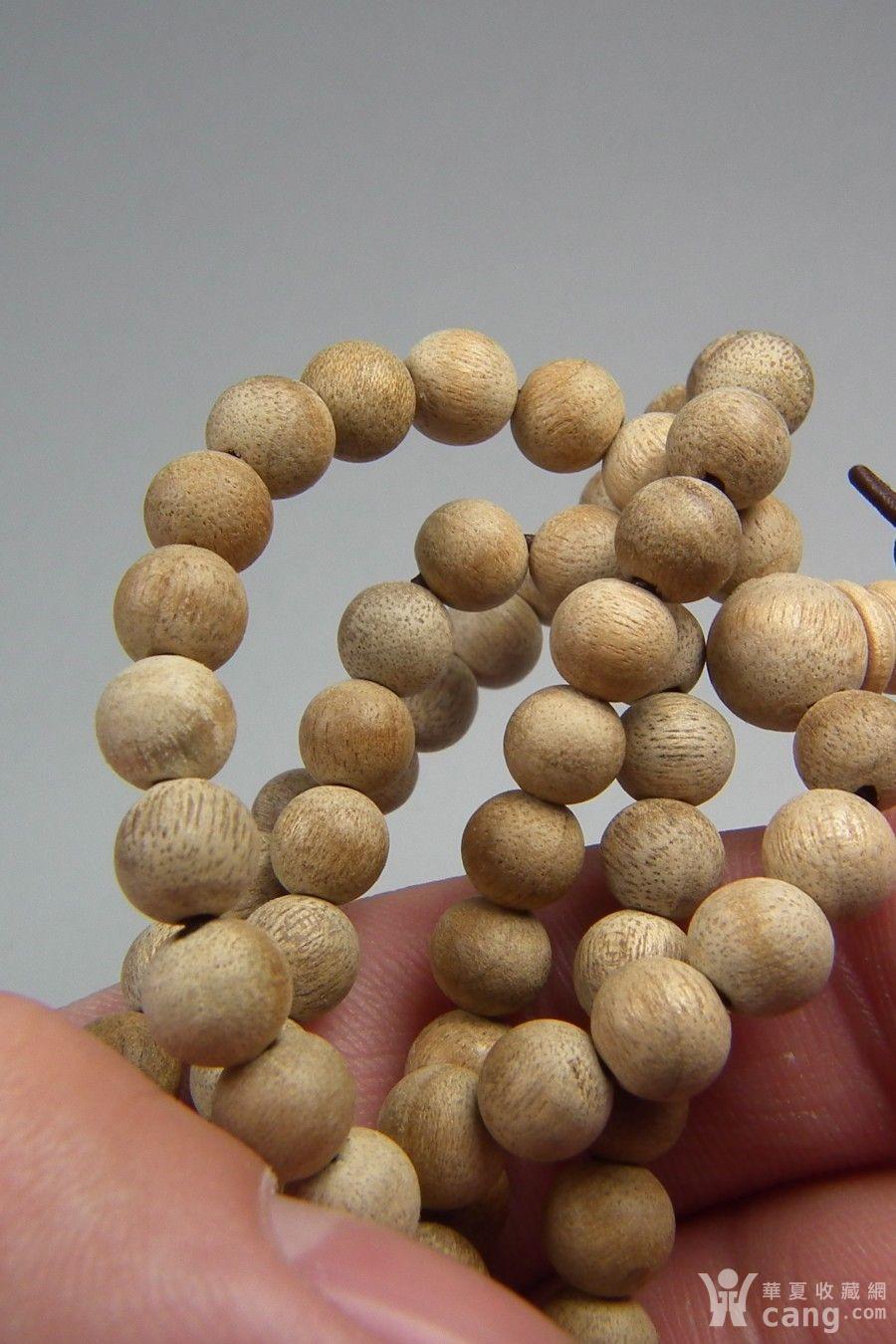 正宗新工天然印尼棕黄色沉香木小圆珠项链一条