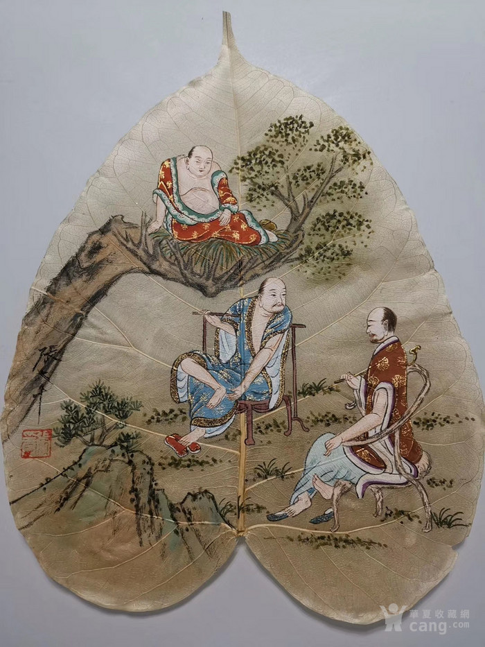 张大千菩提叶你了佛