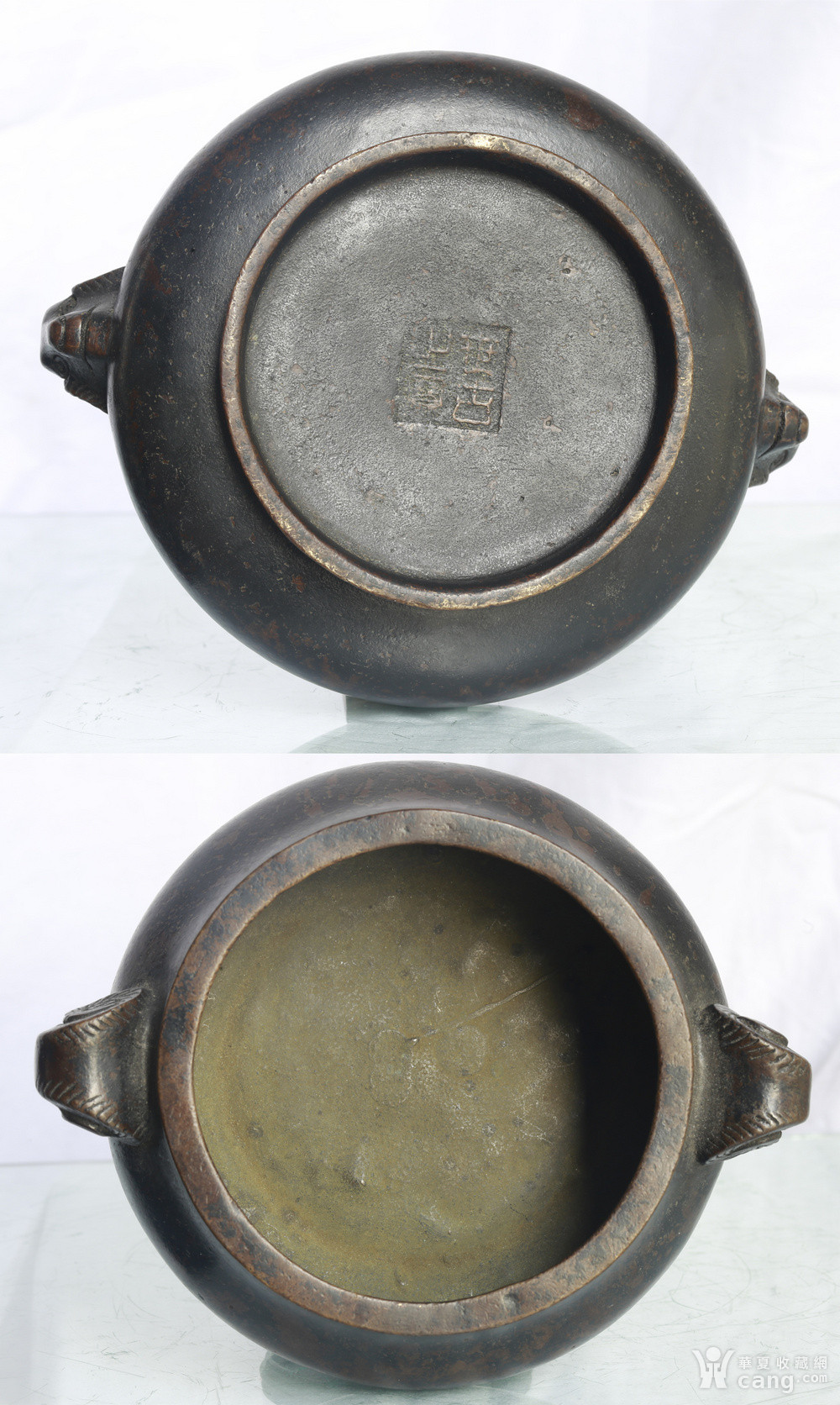 仿古工艺品 铜器 清中期世古之宝款 羊首 铜香炉一件 清#中#期#世#古