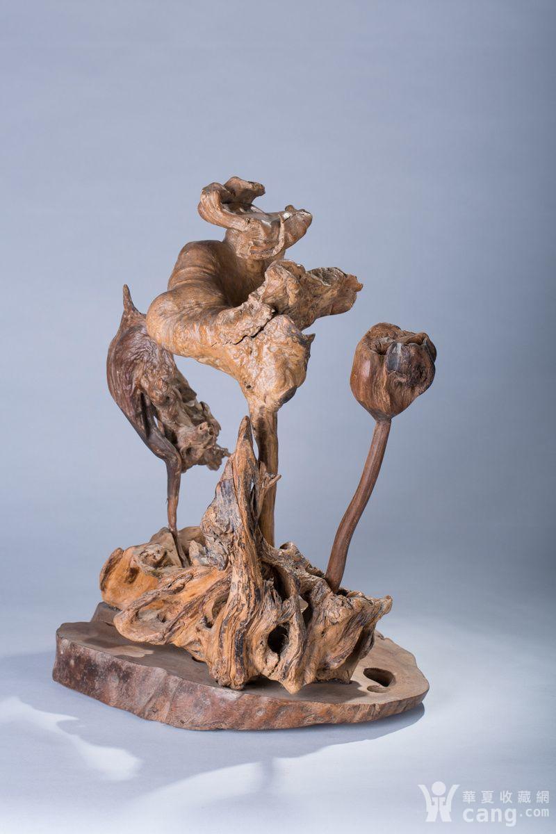 l1521创汇时期荷塘月色根雕摆件